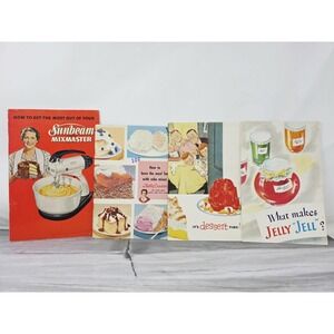 Vintage Cookbook Recipe Pamphlets Cooking Booklets Betty Crocker Jello 1950 60's